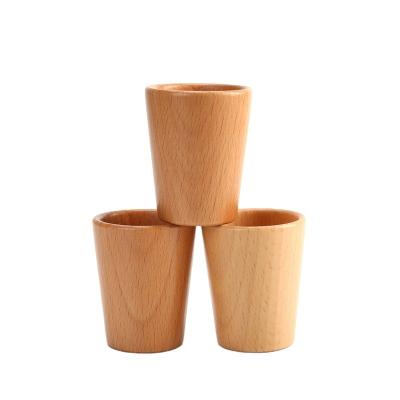 China Viable Premium Milk Cup Luxury Natural Wooden Sake Cup for sale