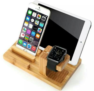 China Adjustable Luxury Bamboo Cradle for Apple Watch, iPhone, Smartphone, iPhone iPad and Smartphones and Tablets for sale