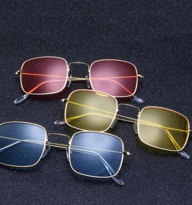 China 2020 Hot Popular High Quality Square Metal CIA Facebook Fashion Sunglasses Futuristic Sunglasses for sale