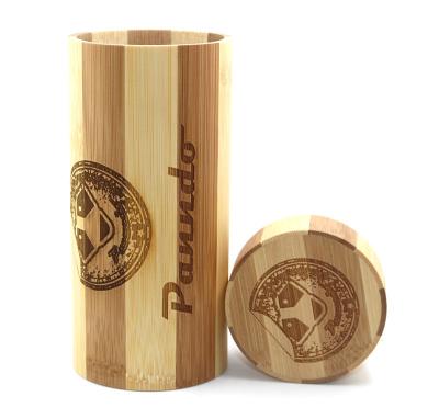 China Fashional Glasses Cases Original Good Quality Bamboo Wooden Crates Boxes Custom Design Logo Round Glass Round Box for sale