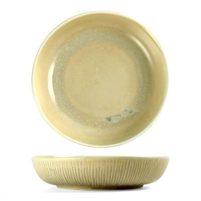 China Eco-Friendly Sustainable Nordic Rustic Style Porcelain Pasta Dinner Dishes and Fruit Soup Dish Ceramic Tableware for Restaurant for sale