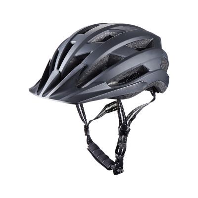 China Breathable Vents Black Durable custom made mountain roadbike helmet bicycle head protective cycling helmet with visor for sale