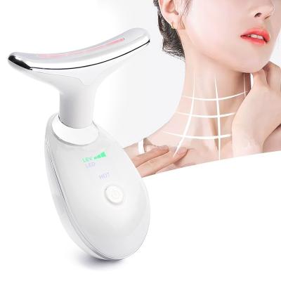 China Wrinkle Remover Neck Wrinkle Removal Massage Led Micro Current Skin Lifting Vibrating Hot Massager for sale