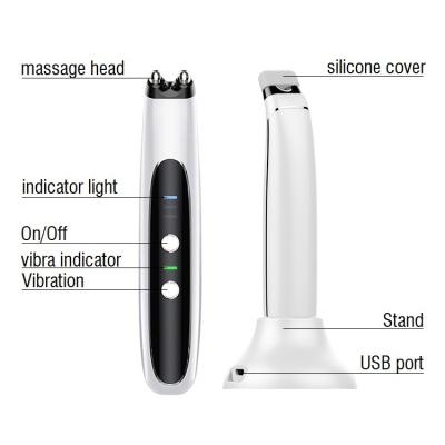 China Face Tightening Applicator Eye Cream Mini Vibration Eye Product Electric Muscle Massage Pen for sale