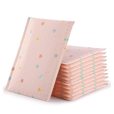 China Waterproof/Strong Adhesive/Shock-Resistance/Nice Printing Custom Designer Shipping Envelopes Mailing Poly Bubble Pink Ads Bags Self Seal Adhesive Waterproof Padded Packaging for sale