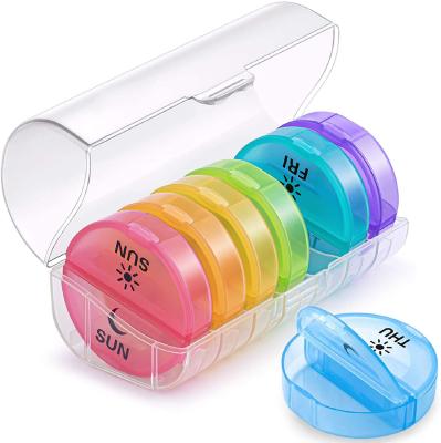 China Eco-Friendly Wholesale Pill Box Weekly Organizer Pill Organizer for Pills and Vitamins Medication Reminder Pill Box for sale