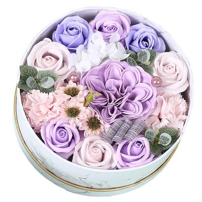 China Handmade Waterproof Recyclable Cardboard Paper Tube Packaging Flower Boxes For Bouquets Custom Logo Round Flower Gift Box for sale