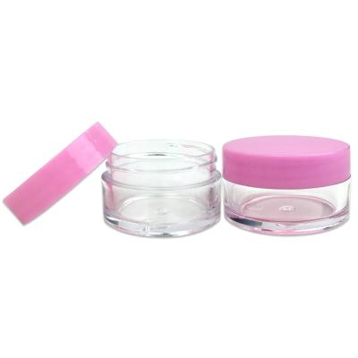 China Wholesale Customized Cosmetic Packaging Jar Pink Lids 100ml 200ml 500ml Cosmetic 4 Ounce 8 Ounce Jar Plastic Cream Containers for sale