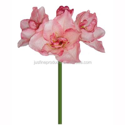 China High Quality Artificial Flower Stem Amaryllis 99cmH Artificial Flower For Wedding Decoration Amaryllis Real Touch Decorative Hotel Silk for sale