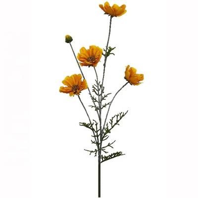 China Flower Spray High Quality Artificial Cosmos Spray Wholesale Silk Cosmos 76cmH With 4 Flowers And 1 Bud For Home Decoration Different Colors for sale