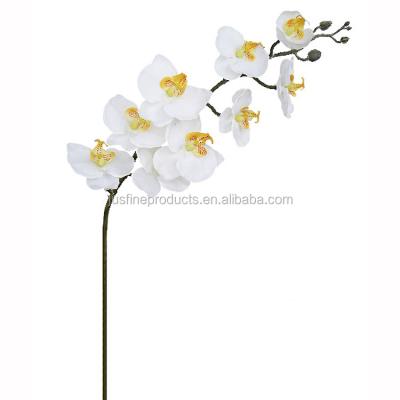 China High Quality Real Flower Stem Artificial Flower 99cmH Orchid Touch With 9 Flowers And 5 Buds Wholesale For Home Decor for sale