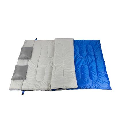 China Professional manufacturer custom made cold weather camping adult portable waterproof sleeping envelope double type bag for sale