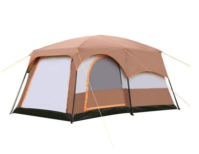 China Diagonal tying type high quality polyester camping tents with living room 2 person outdoor camping 8-12 displacement 1 bedroom tents and for sale