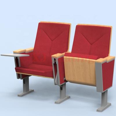 China Modern Small Back Folding Auditorium Chairs Padded Church Seats With Tablet For Sale for sale