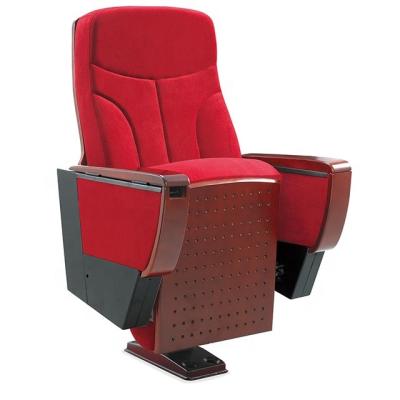 China Modern Fabric Hall Auditorium Reading Chair With Folded Notepad for sale