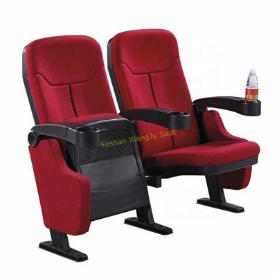 China High Quality Fabric Commercial Theater Furniture XJ-6805 Conference Cinema Folding Chair With Cup Holder for sale