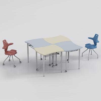 China Modern College Furniture School Desk Set Lab Student Study Table Adults Chair Sets for sale