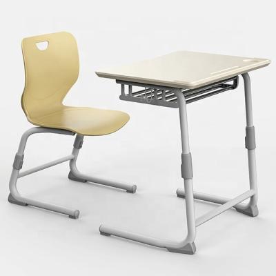 China Modern Popular School Furniture Classroom Table Chair Set Modern School Table Sets Classroom Student Desk Chair for sale