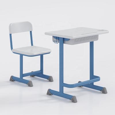 China Modern Simple Classroom Furniture Table And Chair Study Desk With Book Drawer For Students for sale