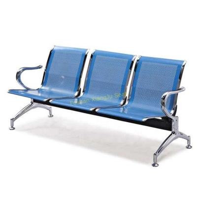 China XJ-403B Waiting Chair Factory Price Iron Hospital Airport Waiting Room Steel 3 Seater Chair for sale