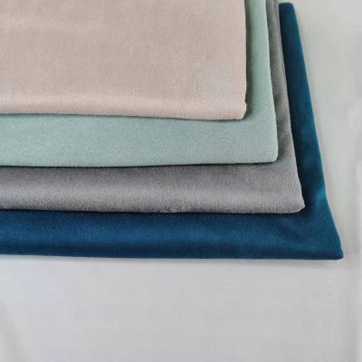 China OEM Pure Custom Micro Color Polyester 100% Plain Suede Fabric For Furniture Sofa Cover Upholstery for sale