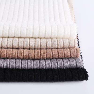 China Hot Price Stretch Polyester Rayon Nylon Stretch Rib Fabric For Women Clothes for sale