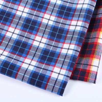 China Winter Brush Italian Shirting Fabric Anti-Static Uniform Yarn Dyed Stock Lot Fabric Twill Check Fabric for sale