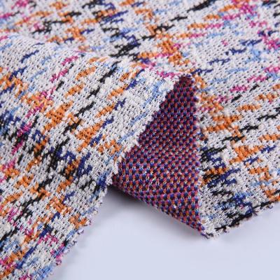 China Antistatic Garment Textiles Knitting Polyester Cotton Italian Double Knit Jacquard Fabric for sale