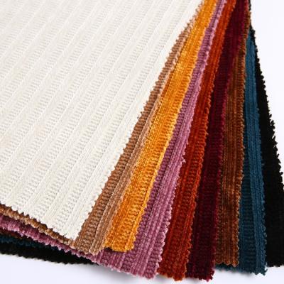 China Anti-Static Chinese Suppliers Widely Use Custom Textiles Thread Dyed Rib Loose Knit Thick Knitted Corduroy Fabric For Pants for sale