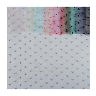 China Anti-Static Dots Dyed Textiles Organza Fabric Stock Lot Dresses Polka Dot Organza Fabric for sale