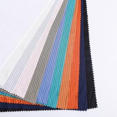 China Custom Solid Color Windproof Polyester Spandex Knitting Rib Fabric For Dress for sale