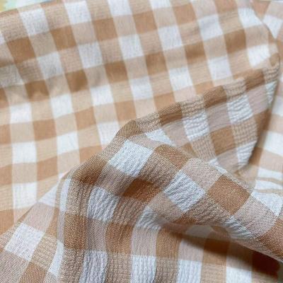 China 2022 sprint and Autumn QUICK DRY Polyester /Rayon/spandex check suit fabric for man and women clothing for sale