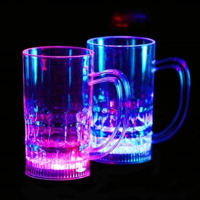 China Novelty 350ml Light Up Beer Mug Tumbler With Handle for sale