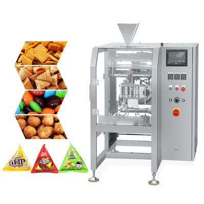 China Food Triangle Shape Bag Chocolate Peanuts Food Wrapper Flow Wrapper Sealing Machine for sale