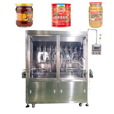 China Automatic Glass Food Jar Bottling Line High Accuracy Automatic Quantitative Peanut Butter Filler Peanut Butter Filling Machine for sale