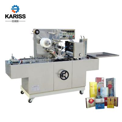 China Automatic Food Cigarettes Box Packing Machine Three Dimensional Transparent Film Cellophane Wrapping Machine for sale