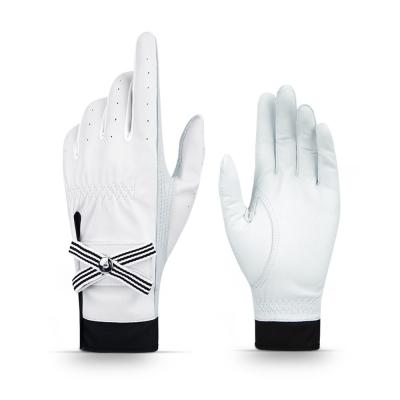 China Women Golf Gloves Ladies Leather Gloves Non-Slip Velcro Sports Gloves Lambskin for sale