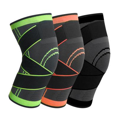 China Adult Sports Compression Knitted Knee Pads Running Breathable Basketball Cycling Straps Knee Pads Outdoor Fitness Climbing Knee Pads for sale