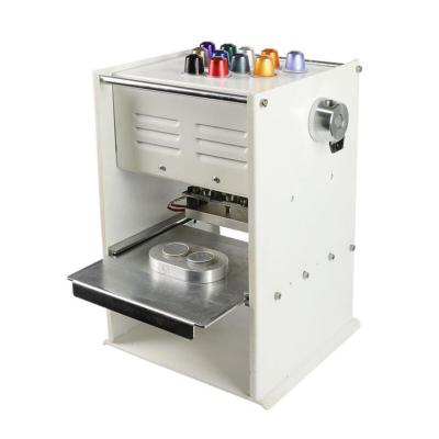 China Nespresso 2 Coffee Table Food Capsule Cup Manual Sealing Machine Top Foil 4 6 9 Holes Heat Sealing Machine for sale