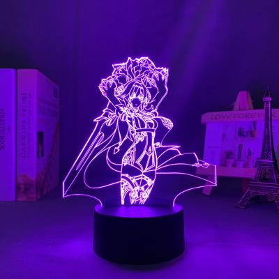 China TW-5440 Modern Remote Control 3d /Touch Sensor Led Night Light Acrylic Genshin Impact Eula Lamp Game Led for sale