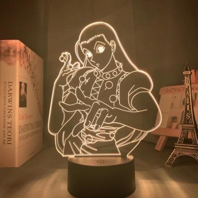 China Modern Acrylic Led Night Light Hunter TW-1976 X Hunter Bedroom Decor Light For Kids Illumi Zoldyck Figure 3d LED Table Lamp for sale