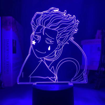 China Modern TW-2002 HXH Anime 3D Lamp Hisoka Meme For Hunter X Hunter Hisoka Morow Table LED Lamp Light Kids Bedroom Decor for sale