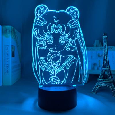 China TW-2487 Modern Sailor Moon Night Light For Kids Birthday Gift Manga Sailor Moon Led Night Remote Control Light for sale