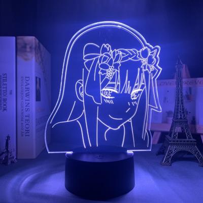 China TW-1935 Darling In The Franxx 3d Lamp Two Modern Night Light Anime Figure Manga LED Night Light Lamp Zero Light Kids Gifts for sale