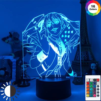 China Anime TW-2459 Jabami Yumeko From Compulsive Gambler Gift Modern Kakegurui 3D LED Lamp for Bedroom Decor 3D Led Night Light for sale