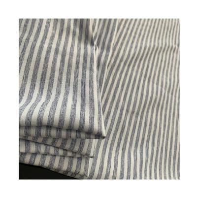 China Factory Supply QUICK DRY Direct 100% Polyester Woven Striped Elastic Bed Sheet Fabric for sale