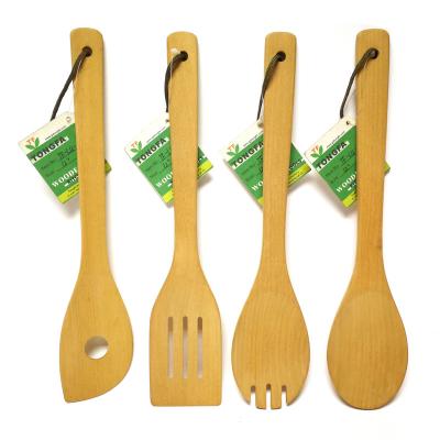 China Good Sustainable Price Hardwood Cooking Tools Kitchen Utensils Set Fork Wooden Spoon Turner Wooden Flatware Set Cheap Price Wooden Ware for sale