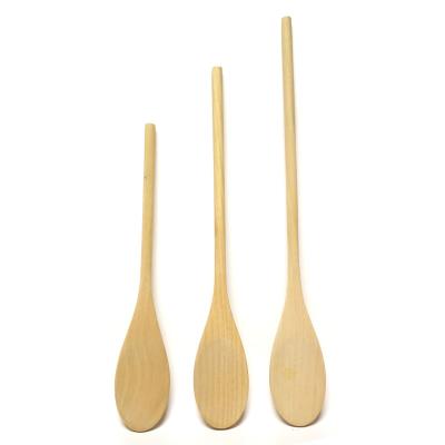 China Contemporary Wooden Utensil Set Kitchen Tools Instrument Cooking 3PCS Natural Wood Sitrring Spoon Mixing Set for sale