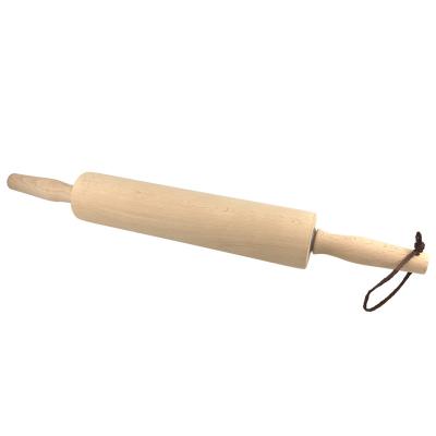 China High Quality Wooden Pin 45cm Beech Wooden Pizza Dough Roller Sustainable Stick Extra Long Size With Cocking Rope for sale