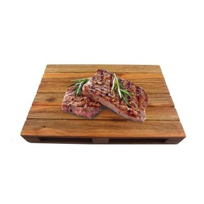 China Red Rose Wood Wooden Serving Tray Food Beef Serving Board Wooden Paddle Style Solid Wood With Cinnamon Sauce Bread Cutting Board Rectangle for sale